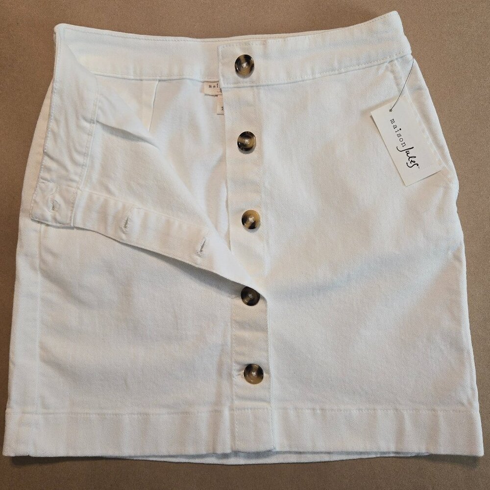 Maison Jules Button Front Denim Skirt - Picture 5 of 10